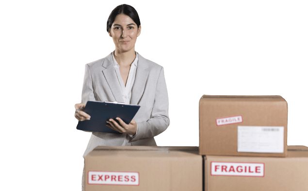 Woman holding parcels