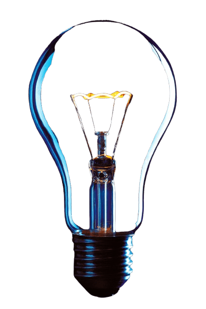 Bulb, showing a concept of new business ideas