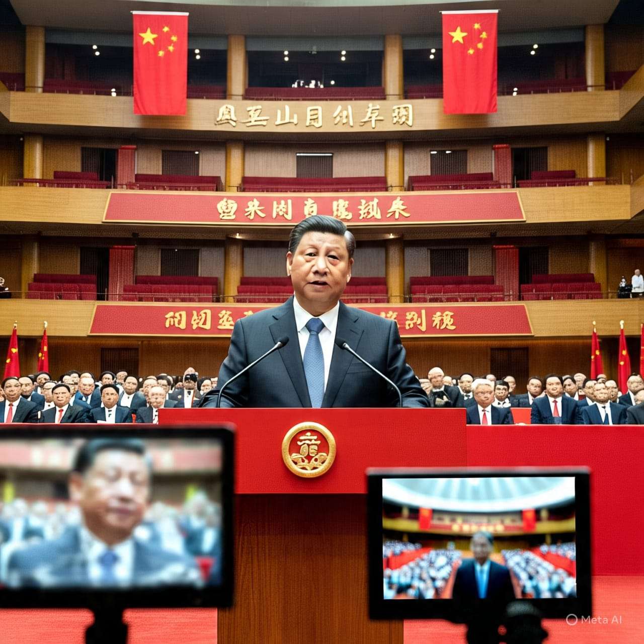 Xi Jinping addressing Communist Party members on economic reform