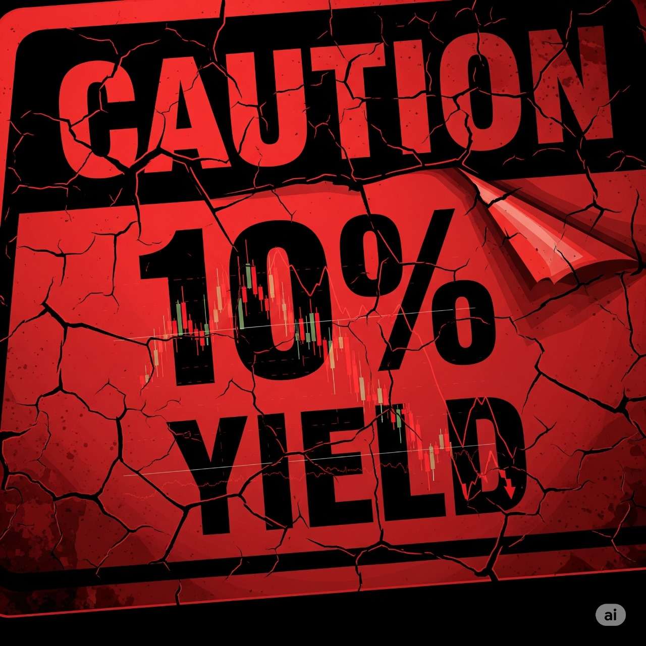 sign with a high ‘10% Yield’ label
