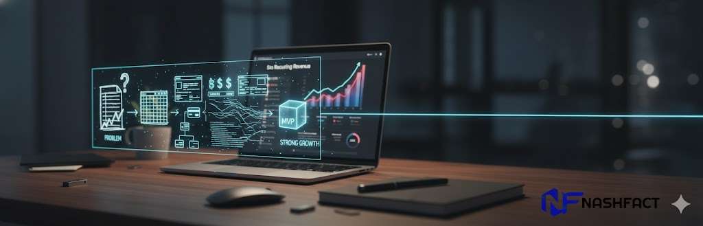 Image that tells the story of building a SaaS business.