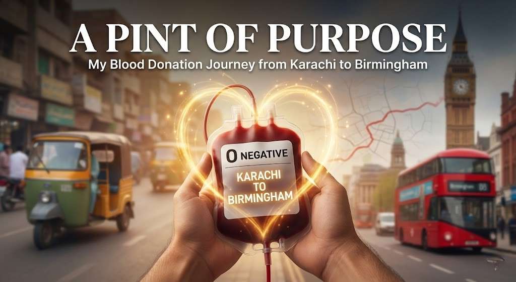 A Pint of Purpose: My Blood Donation Journey from Karachi to Birmingham