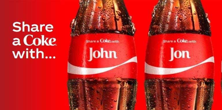 Coca-Cola’s “Share a Coke” ad campaign